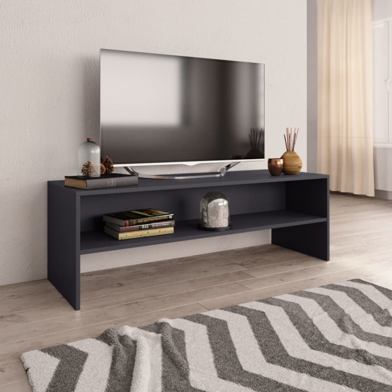 vidaXL Mueble para TV madera contrachapada gris 120x40x40 cm vidaXL Mueble para TV madera contrachapada gris 120x40x40 cm