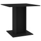 vidaXL Mesa de comedor de madera contrachapada negro 80x80x75 cm vidaXL Mesa de comedor de madera contrachapada negro 80x80x75 cm