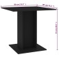 vidaXL Mesa de comedor de madera contrachapada negro 80x80x75 cm vidaXL Mesa de comedor de madera contrachapada negro 80x80x75 cm