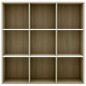 vidaXL Estantería madera contrachapada blanco y roble 98x30x98 cm vidaXL Estantería madera contrachapada blanco y roble 98x30x98 cm