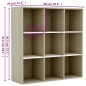 vidaXL Estantería madera contrachapada blanco y roble 98x30x98 cm vidaXL Estantería madera contrachapada blanco y roble 98x30x98 cm