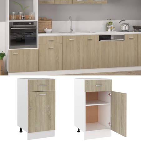 vidaXL Armario inferior madera de ingeniería roble 40x46x81,5 cm