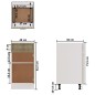 vidaXL Armario inferior madera de ingeniería roble 40x46x81,5 cm vidaXL Armario inferior madera de ingeniería roble 40x46x81,5 cm