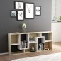 vidaXL Estantería de madera contrachapada blanco y roble 67x24x161 cm vidaXL Estantería de madera contrachapada blanco y roble 67x24x161 cm