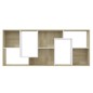vidaXL Estantería de madera contrachapada blanco y roble 67x24x161 cm vidaXL Estantería de madera contrachapada blanco y roble 67x24x161 cm