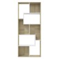 vidaXL Estantería de madera contrachapada blanco y roble 67x24x161 cm vidaXL Estantería de madera contrachapada blanco y roble 67x24x161 cm
