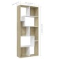 vidaXL Estantería de madera contrachapada blanco y roble 67x24x161 cm vidaXL Estantería de madera contrachapada blanco y roble 67x24x161 cm