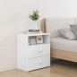 vidaXL Mesitas de noche 2 unidades aglomerado blanco 50x32x60 cm vidaXL Mesitas de noche 2 unidades aglomerado blanco 50x32x60 cm