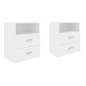 vidaXL Mesitas de noche 2 unidades aglomerado blanco 50x32x60 cm vidaXL Mesitas de noche 2 unidades aglomerado blanco 50x32x60 cm