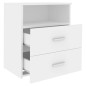 vidaXL Mesitas de noche 2 unidades aglomerado blanco 50x32x60 cm vidaXL Mesitas de noche 2 unidades aglomerado blanco 50x32x60 cm