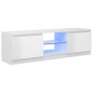 vidaXL Mueble de TV con luces LED blanco brillante 120x30x35,5 cm