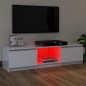 vidaXL Mueble de TV con luces LED blanco brillante 120x30x35,5 cm