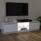 vidaXL Mueble de TV con luces LED blanco brillante 120x30x35,5 cm