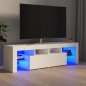 vidaXL Mueble de TV con luces LED blanco 140x36,6x40 cm vidaXL Mueble de TV con luces LED blanco 140x36,6x40 cm