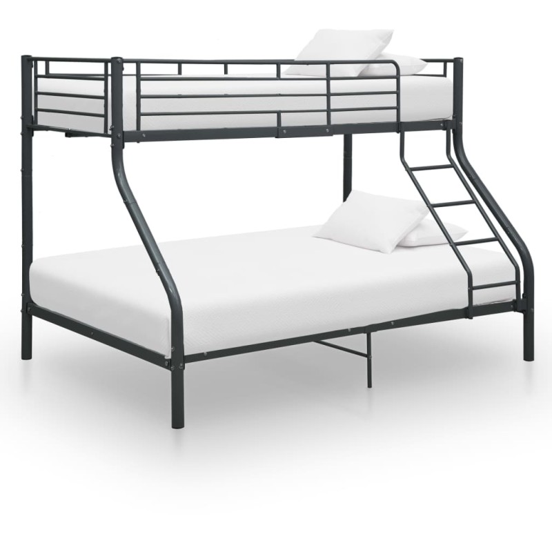 vidaXL Estructura de litera de metal negro 140x200 cm/90x200 cm vidaXL Estructura de litera de metal negro 140x200 cm/90x200 cm