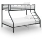 vidaXL Estructura de litera de metal negro 140x200 cm/90x200 cm vidaXL Estructura de litera de metal negro 140x200 cm/90x200 cm