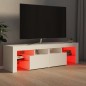 vidaXL Mueble de TV con luces LED blanco 140x36,6x40 cm vidaXL Mueble de TV con luces LED blanco 140x36,6x40 cm