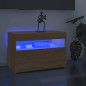 vidaXL Mueble de TV con luces LED roble Sonoma 60x35x40 cm vidaXL Mueble de TV con luces LED roble Sonoma 60x35x40 cm