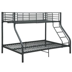 vidaXL Estructura de litera de metal negro 140x200 cm/90x200 cm