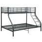 vidaXL Estructura de litera de metal negro 140x200 cm/90x200 cm vidaXL Estructura de litera de metal negro 140x200 cm/90x200 cm