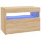 vidaXL Mueble de TV con luces LED roble Sonoma 60x35x40 cm vidaXL Mueble de TV con luces LED roble Sonoma 60x35x40 cm