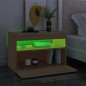vidaXL Mueble de TV con luces LED roble Sonoma 60x35x40 cm vidaXL Mueble de TV con luces LED roble Sonoma 60x35x40 cm