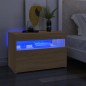 vidaXL Mueble de TV con luces LED roble Sonoma 60x35x40 cm vidaXL Mueble de TV con luces LED roble Sonoma 60x35x40 cm