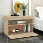 vidaXL Mueble de TV con luces LED roble Sonoma 60x35x40 cm vidaXL Mueble de TV con luces LED roble Sonoma 60x35x40 cm