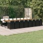 vidaXL Set de muebles jardín 17 pzas con cojines ratán sintético negro vidaXL Set de muebles jardín 17 pzas con cojines ratán sintético negro