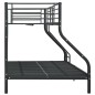 vidaXL Estructura de litera de metal negro 140x200 cm/90x200 cm vidaXL Estructura de litera de metal negro 140x200 cm/90x200 cm