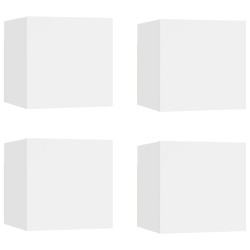 vidaXL Muebles de salón de pared 4 uds blanco 30,5x30x30 cm