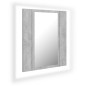 vidaXL Armario espejo baño luz LED acrílico gris hormigón 40x12x45 cm vidaXL Armario espejo baño luz LED acrílico gris hormigón 40x12x45 cm
