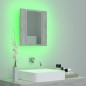 vidaXL Armario espejo baño luz LED acrílico gris hormigón 40x12x45 cm vidaXL Armario espejo baño luz LED acrílico gris hormigón 40x12x45 cm