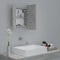 vidaXL Armario espejo baño luz LED acrílico gris hormigón 40x12x45 cm vidaXL Armario espejo baño luz LED acrílico gris hormigón 40x12x45 cm