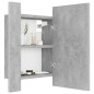 vidaXL Armario espejo baño luz LED acrílico gris hormigón 40x12x45 cm vidaXL Armario espejo baño luz LED acrílico gris hormigón 40x12x45 cm
