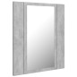 vidaXL Armario espejo baño luz LED acrílico gris hormigón 40x12x45 cm vidaXL Armario espejo baño luz LED acrílico gris hormigón 40x12x45 cm