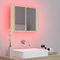 vidaXL Armario espejo de baño LED acrílico roble Sonoma 60x12x45 cm vidaXL Armario espejo de baño LED acrílico roble Sonoma 60x12x45 cm
