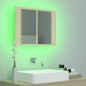 vidaXL Armario espejo de baño LED acrílico roble Sonoma 60x12x45 cm vidaXL Armario espejo de baño LED acrílico roble Sonoma 60x12x45 cm