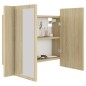 vidaXL Armario espejo de baño LED acrílico roble Sonoma 60x12x45 cm vidaXL Armario espejo de baño LED acrílico roble Sonoma 60x12x45 cm
