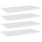 vidaXL Estante estantería 4uds contrachapada blanco brillo 60x30x1,5cm vidaXL Estante estantería 4uds contrachapada blanco brillo 60x30x1,5cm