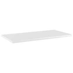 vidaXL Estante estantería 4uds contrachapada blanco brillo 60x30x1,5cm