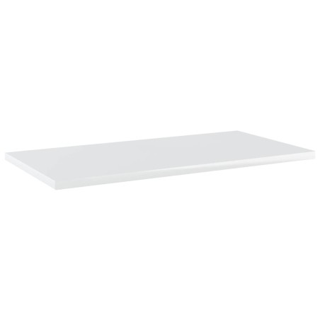 vidaXL Estante estantería 4uds contrachapada blanco brillo 60x30x1,5cm