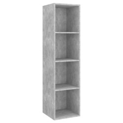 vidaXL Mueble TV pared madera contrachapada hormigón 37x37x142,5 cm