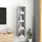 vidaXL Mueble TV pared madera contrachapada hormigón 37x37x142,5 cm vidaXL Mueble TV pared madera contrachapada hormigón 37x37x142,5 cm