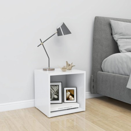 vidaXL Mueble para TV madera contrachapada blanco 37x35x37 cm