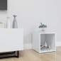vidaXL Mueble para TV madera contrachapada blanco 37x35x37 cm