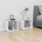 vidaXL Mueble para TV madera contrachapada blanco 37x35x37 cm