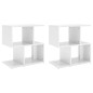 vidaXL Mesitas de noche 2 uds contrachapada blanco brillo 50x30x51,5cm vidaXL Mesitas de noche 2 uds contrachapada blanco brillo 50x30x51,5cm