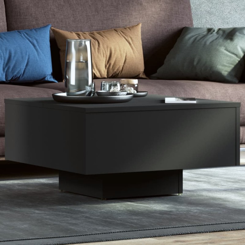 vidaXL Mesa de centro madera contrachapada negro 60x60x31,5 cm vidaXL Mesa de centro madera contrachapada negro 60x60x31,5 cm
