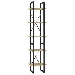 vidaXL Estantería 5 niveles madera de ingeniería Sonoma 40x30x175 cm